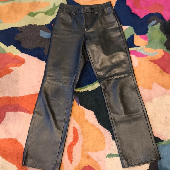 Ralph Lauren Metallic Leather Pants